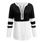 Jaynie Black Colorblock Zip Up Top