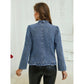 RTS Ruffle Trim Denim Cardigan