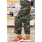 James Green Camouflage Print Drawstring Patch Pocket Ankle Length Jeans