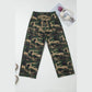 James Green Camouflage Print Drawstring Patch Pocket Ankle Length Jeans
