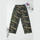 James Green Camouflage Print Drawstring Patch Pocket Ankle Length Jeans