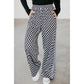 Janalee Checkerboard Drawstring Waist Casual Pants