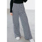 Janalee Checkerboard Drawstring Waist Casual Pants