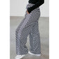 Janalee Checkerboard Drawstring Waist Casual Pants