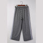 Janalee Checkerboard Drawstring Waist Casual Pants