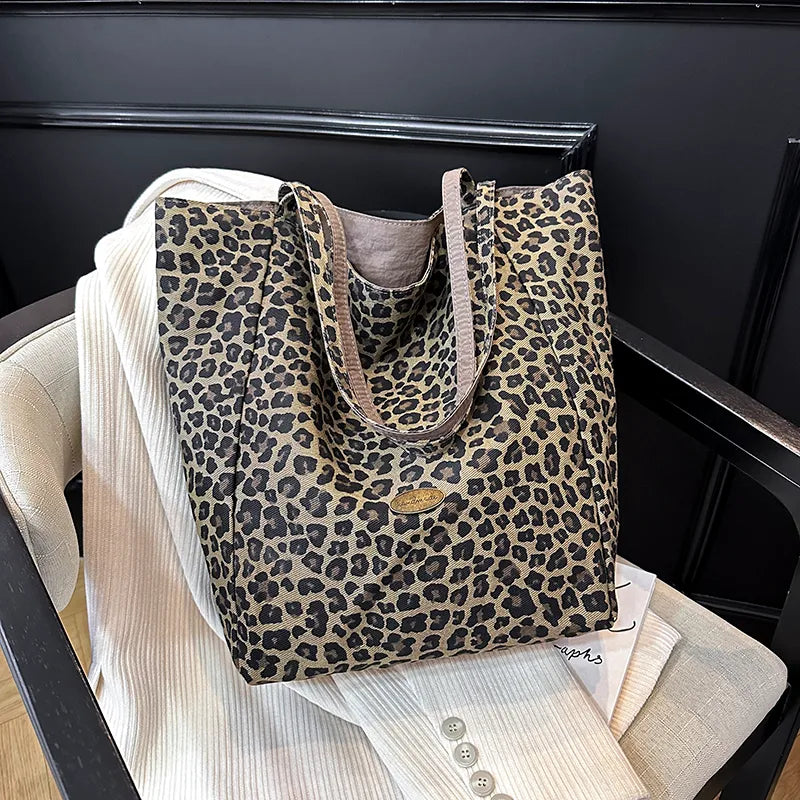 Janay Classic Leopard Carryall Bag