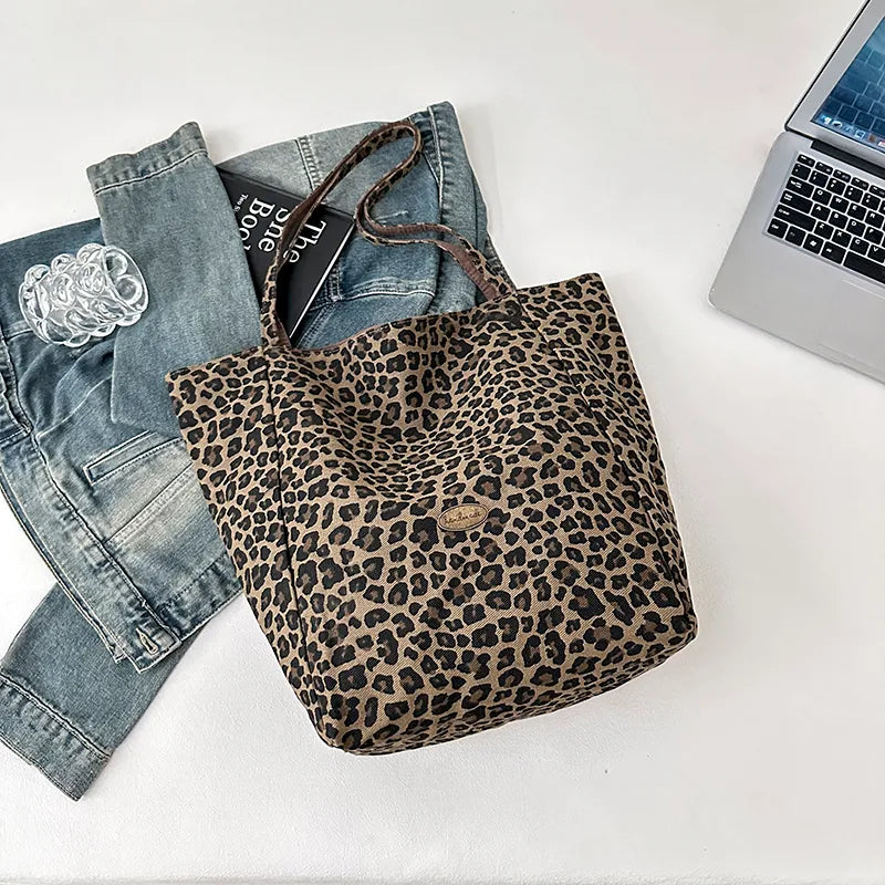 Janay Classic Leopard Carryall Bag