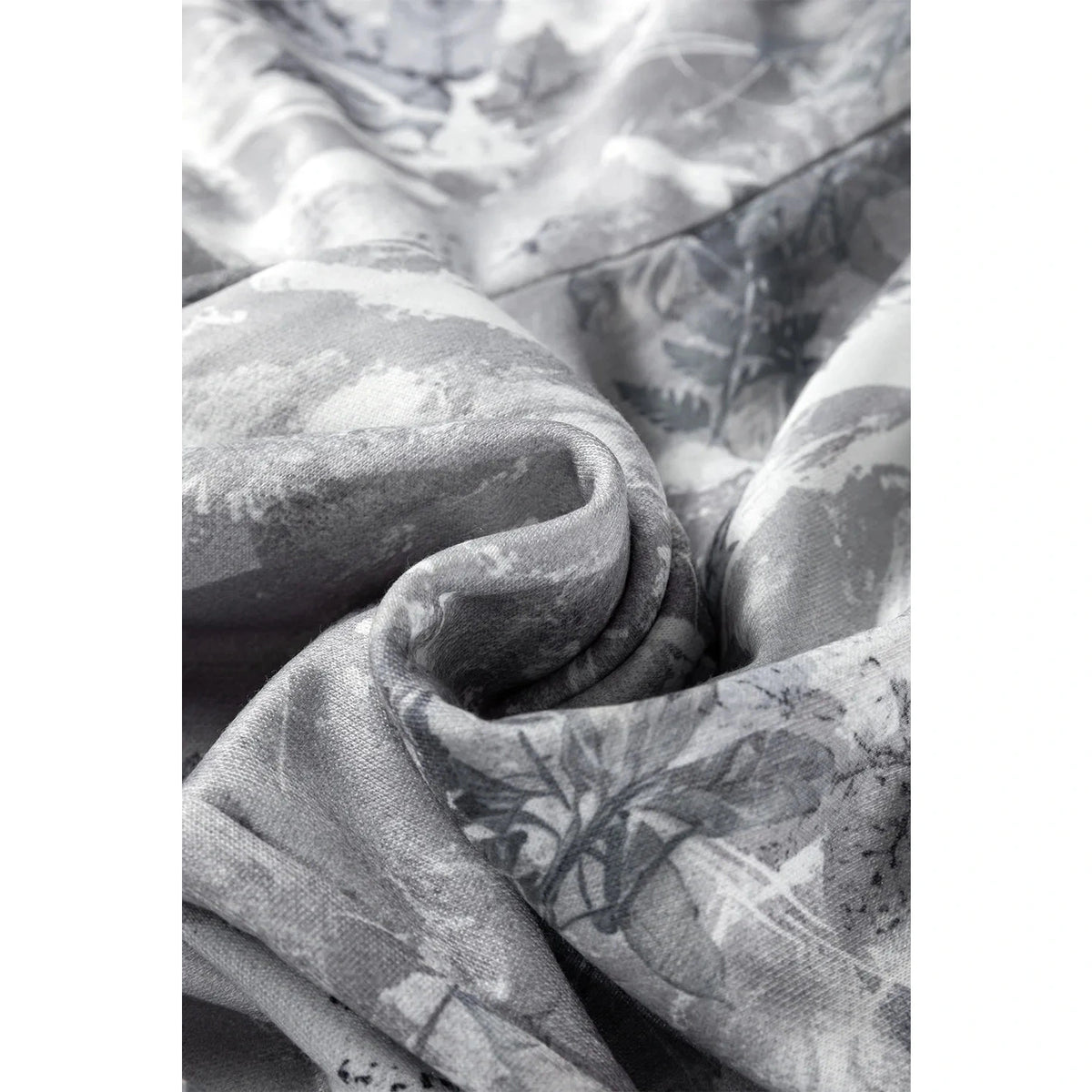 SALE!!!  Janette Grey Camo Print Cozy Drawstring Elastic Waist Jogger Pants