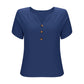 Jayella Navy Weekend Getaway V‑Neck Top