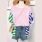 Jean-Mari Multicolour Colorblock Patchwork Baggy T Shirt