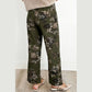 Bonne Green Vintage Floral Print Square Patch Pocket Raw Hem Shift Jeans