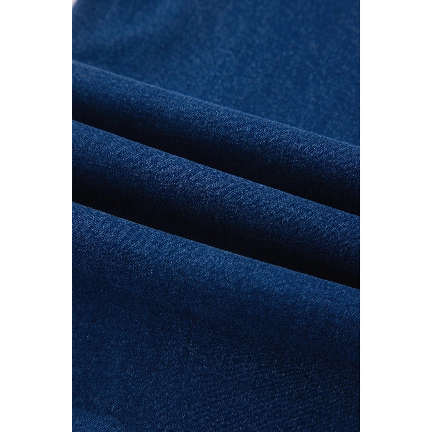 SALE!!!  Serena Blue Hardware Decor Patched Pockets Wide Leg Denim Pants