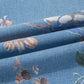 RTS Sky Blue Retro Floral Print Frayed Hem Shift Jeans