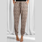 Jennifer Khaki Leopard Elastic Waist Casual Joggers