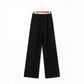 Jenna Black Drawstring High Waist Solid Color Sweatpants