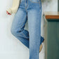 SALE!!!  Jennie Mist Blue Distressed Detail Tummy Control Raw Hem Jeans