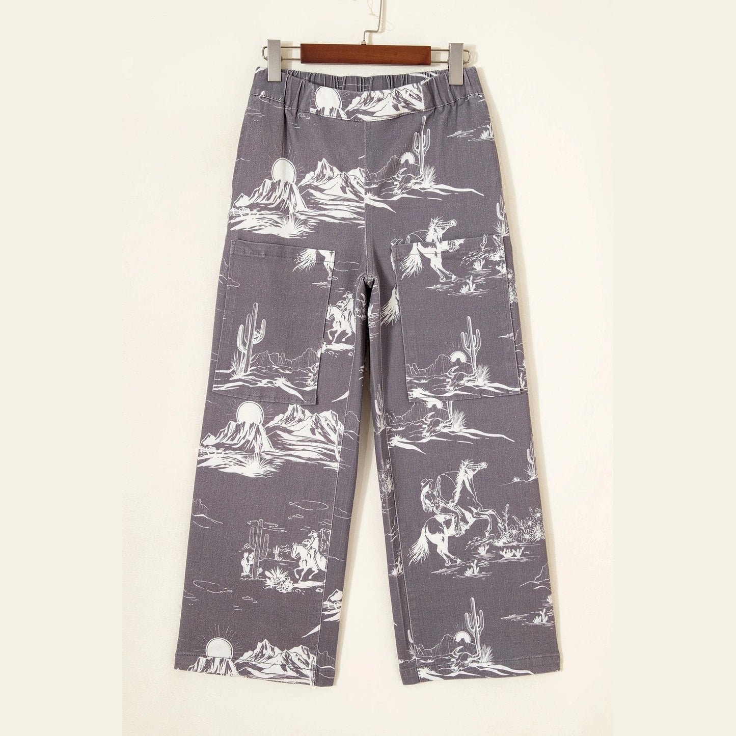 Jessa Wild West Riding Vintage Printed Shift Jeans