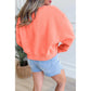 RTS Grapefruit Orange JESUS LOVES YOU Puffy Letter Graphic Sweatshirt