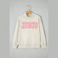 Jesus High Neck Polka Dot Slogan Printed Baggy Sweatshirt