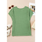 Joie Grass Green Textured Batwing Sleeve Tee