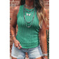 Jora Green Slim Ribbed Mineral Wash Tank To