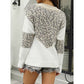 Jordie V Neck Leopard Colorblock Sweater