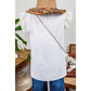 Josephine White Embroidered Ruffle Trim Textured Blouse