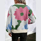 Jossy Pink Bold Flower Print Sweater