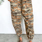 Junee Camouflage Printed Drawstring Elastic Waist Jogger Pants