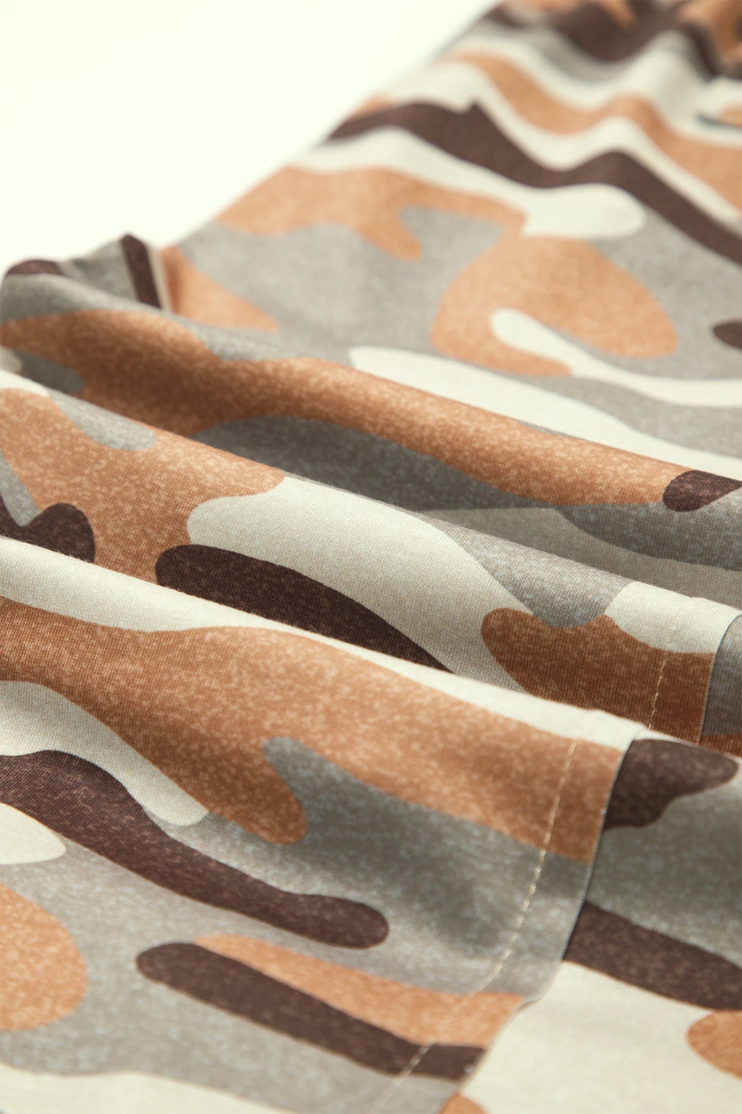 Junee Camouflage Printed Drawstring Elastic Waist Jogger Pants
