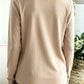 Juno Khaki Patchwork Long Sleeve Shift Top
