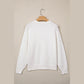 Justine White Textured Knit Pearl Embellished Pullover Sweater