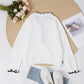 Kalissa White Contrast Ruffle Trim Sweater