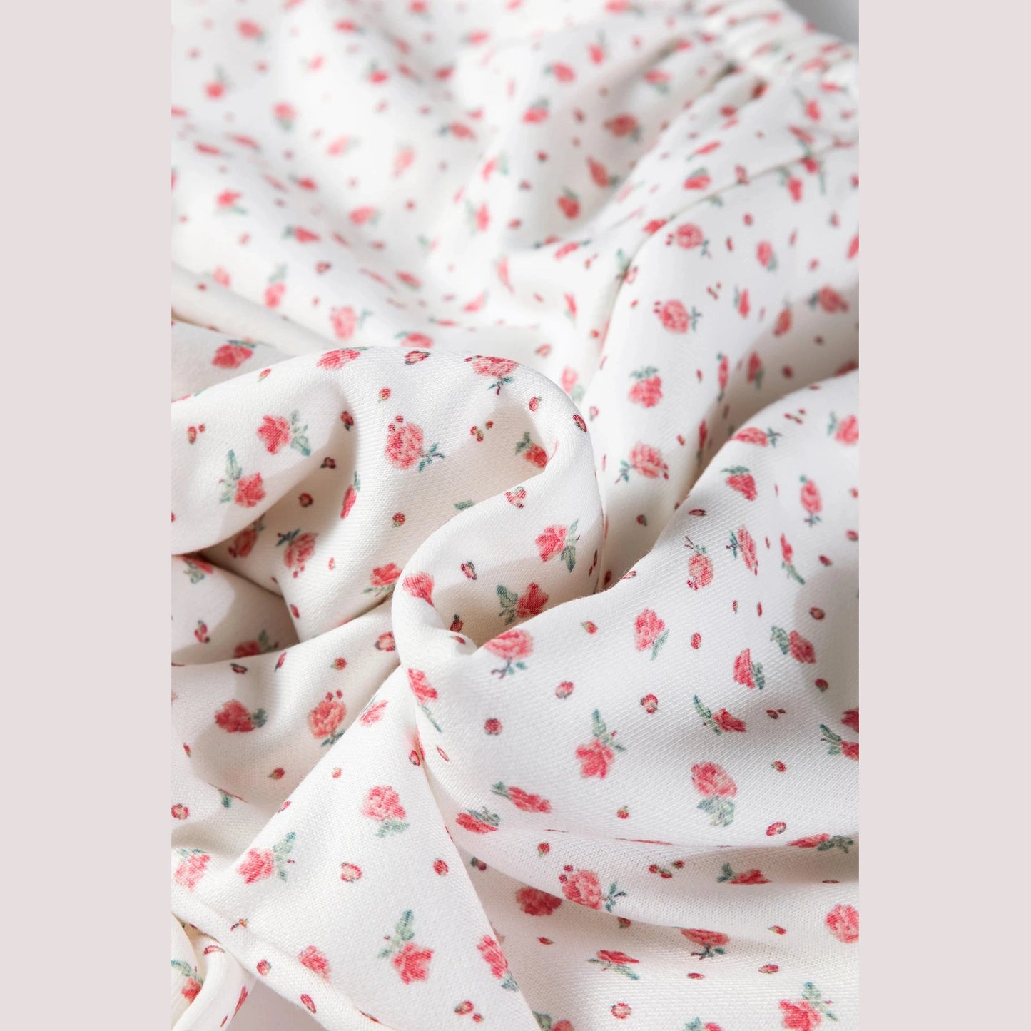 Kamy Pink Floral Print Kangaroo Pocket Hoodie Sheath Sweatpants Set