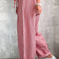 Karinne Red Stripe Drawstring Casual Loose Pants