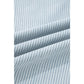 Karis Sky Blue Stripe Button Flap Pocket Cuffed Hem Wide Leg Jeans