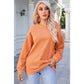 Karmen Orange Ribbed Corded Oversized Sweatshirt