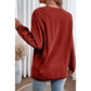 Karmen Red Ribbed Corded Oversized Sweatshirt