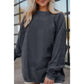 Karmen Charcoal Ribbed Corded Oversized Sweatshirt