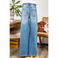 Karolina High Rise Shift Slit Leg Straight Jeans