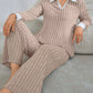 Karon Khaki Cozy Brushed Fabric Lounge Duo