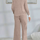 Karon Khaki Cozy Brushed Fabric Lounge Duo