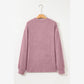 RTS Karty Pink Rib Textured Henley Knit Top