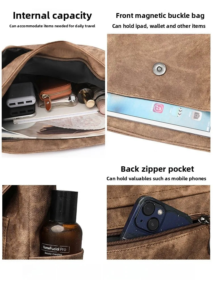 Kasey Everyday Flap PU Leather Bag with Adjustable Strap - 6 Colors