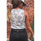 Kaynette Retro Camouflage Print Oversize Tank Top