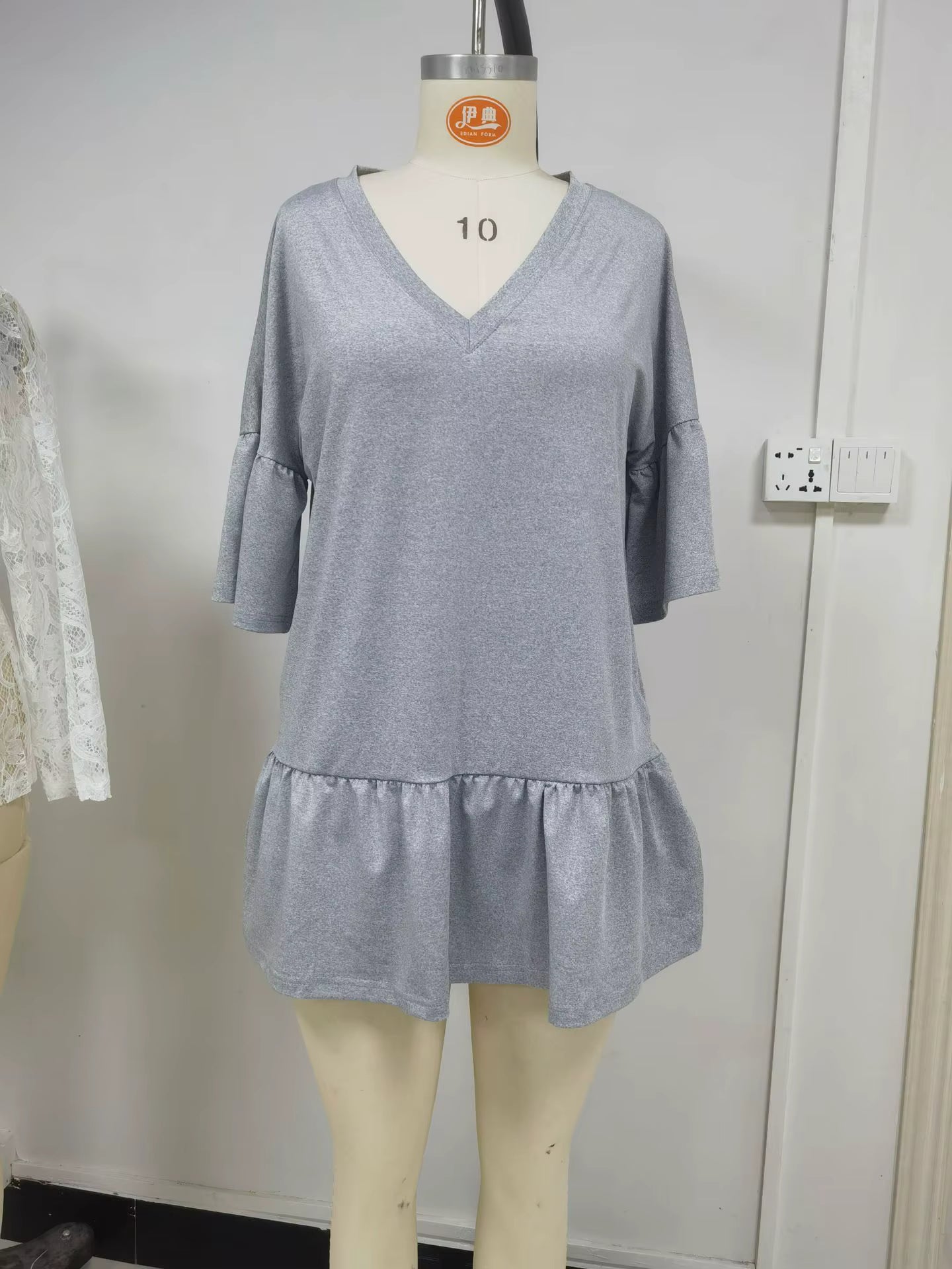 Kaylani Grey Effortless Flutter Mini Dress
