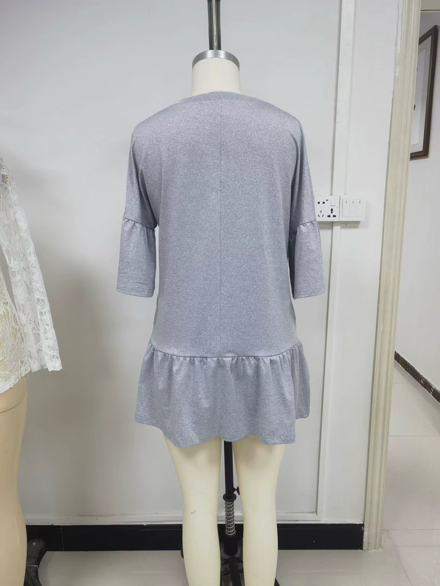 Kaylani Grey Effortless Flutter Mini Dress