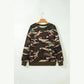 Keela Camouflage Print Round Neck Baggy Pullover Sweatshirt