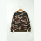 Keela Camouflage Print Round Neck Baggy Pullover Sweatshirt