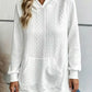 Keeva Comfy White Cable‑Pattern Hoodie